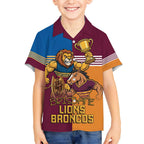 Brisbane Pride Lions and Broncos Kid Hawaiian Shirt - Aussie Hoodie