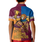 Brisbane Pride Lions and Broncos Kid Polo Shirt - Aussie Hoodie