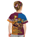 Brisbane Pride Lions and Broncos Kid T Shirt - Aussie Hoodie
