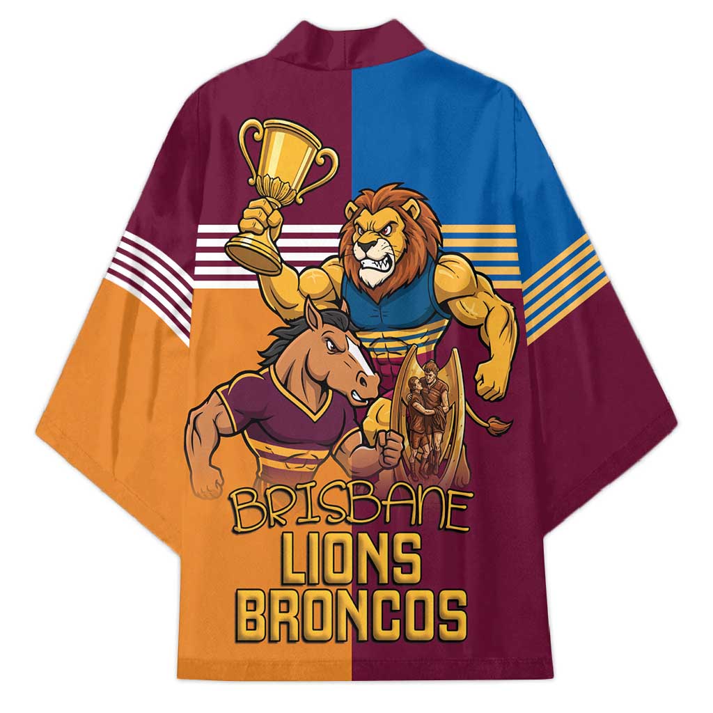 Brisbane Pride Lions and Broncos Kimono - Aussie Hoodie