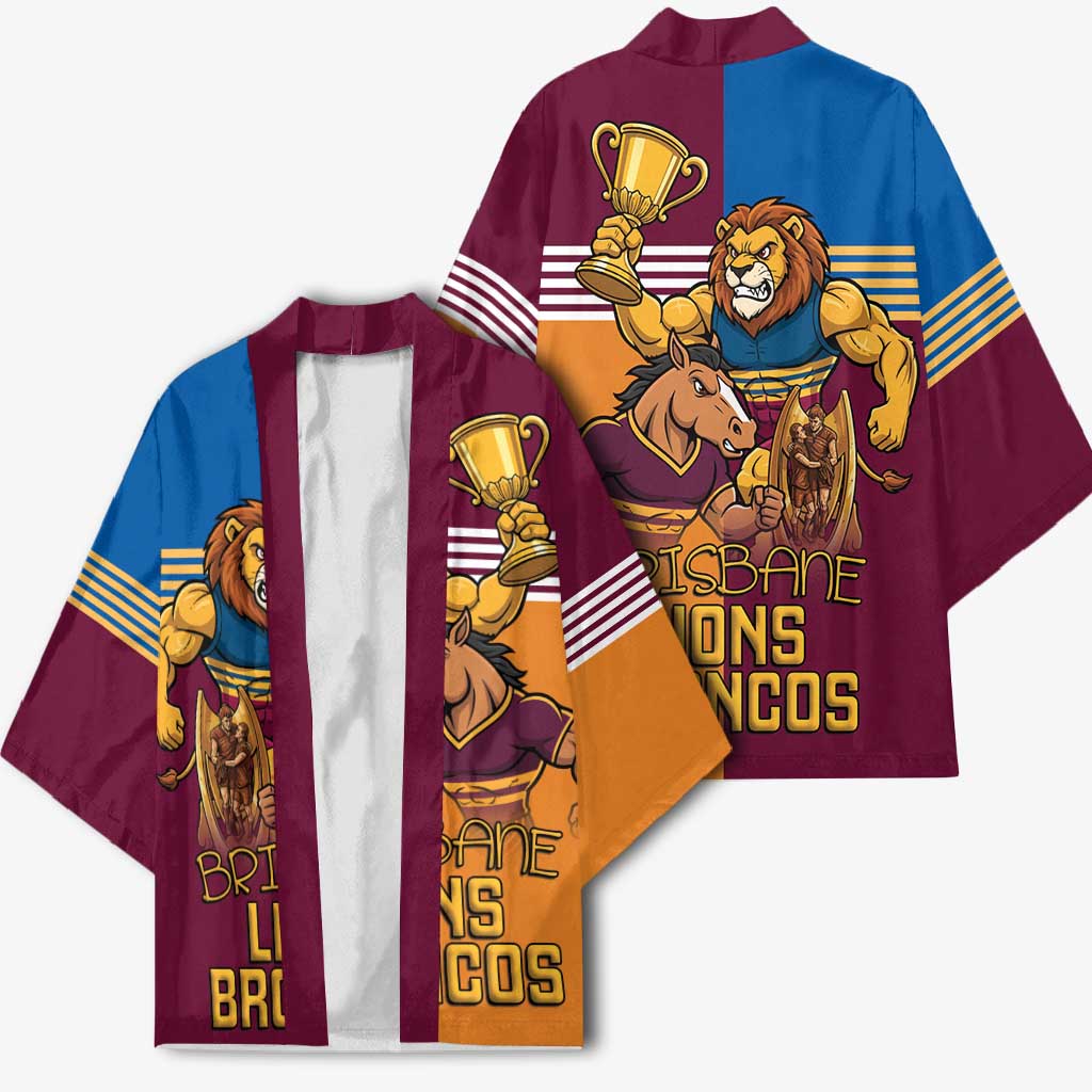 Brisbane Pride Lions and Broncos Kimono - Aussie Hoodie