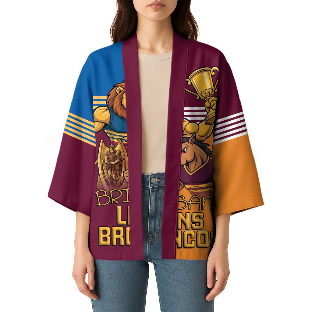Brisbane Pride Lions and Broncos Kimono - Aussie Hoodie