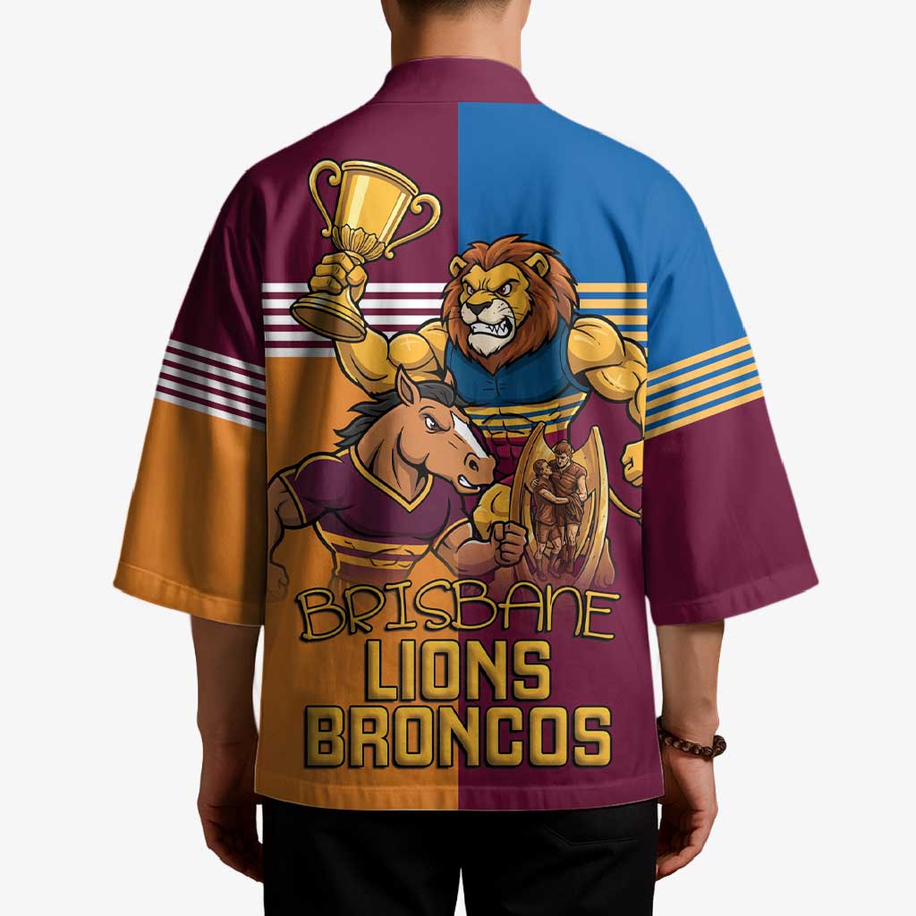 Brisbane Pride Lions and Broncos Kimono - Aussie Hoodie