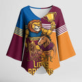Brisbane Pride Lions and Broncos Kimono Sleeve Blouse - Aussie Hoodie