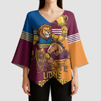 Brisbane Pride Lions and Broncos Kimono Sleeve Blouse - Aussie Hoodie