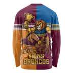 Brisbane Pride Lions and Broncos Long Sleeve Shirt - Aussie Hoodie