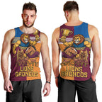 Brisbane Pride Lions and Broncos Men Tank Top - Aussie Hoodie