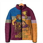 Brisbane Pride Lions and Broncos Padded Jacket - Aussie Hoodie
