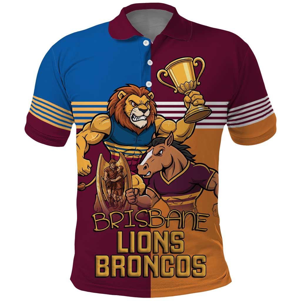 Brisbane Pride Lions and Broncos Polo Shirt - Aussie Hoodie