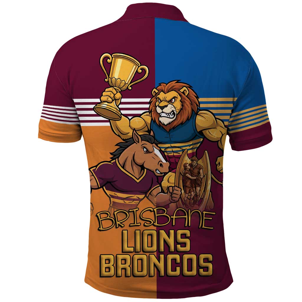 Brisbane Pride Lions and Broncos Polo Shirt - Aussie Hoodie