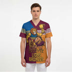 Brisbane Pride Lions and Broncos Scrub Top - Aussie Hoodie