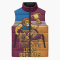 Brisbane Pride Lions and Broncos Sleeveless Puffer Jacket - Aussie Hoodie