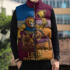 Brisbane Pride Lions and Broncos Sleeveless Puffer Jacket - Aussie Hoodie