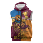 Brisbane Pride Lions and Broncos Sleeveless Zip Hoodie LT9
