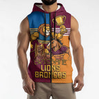 Brisbane Pride Lions and Broncos Sleeveless Zip Hoodie LT9
