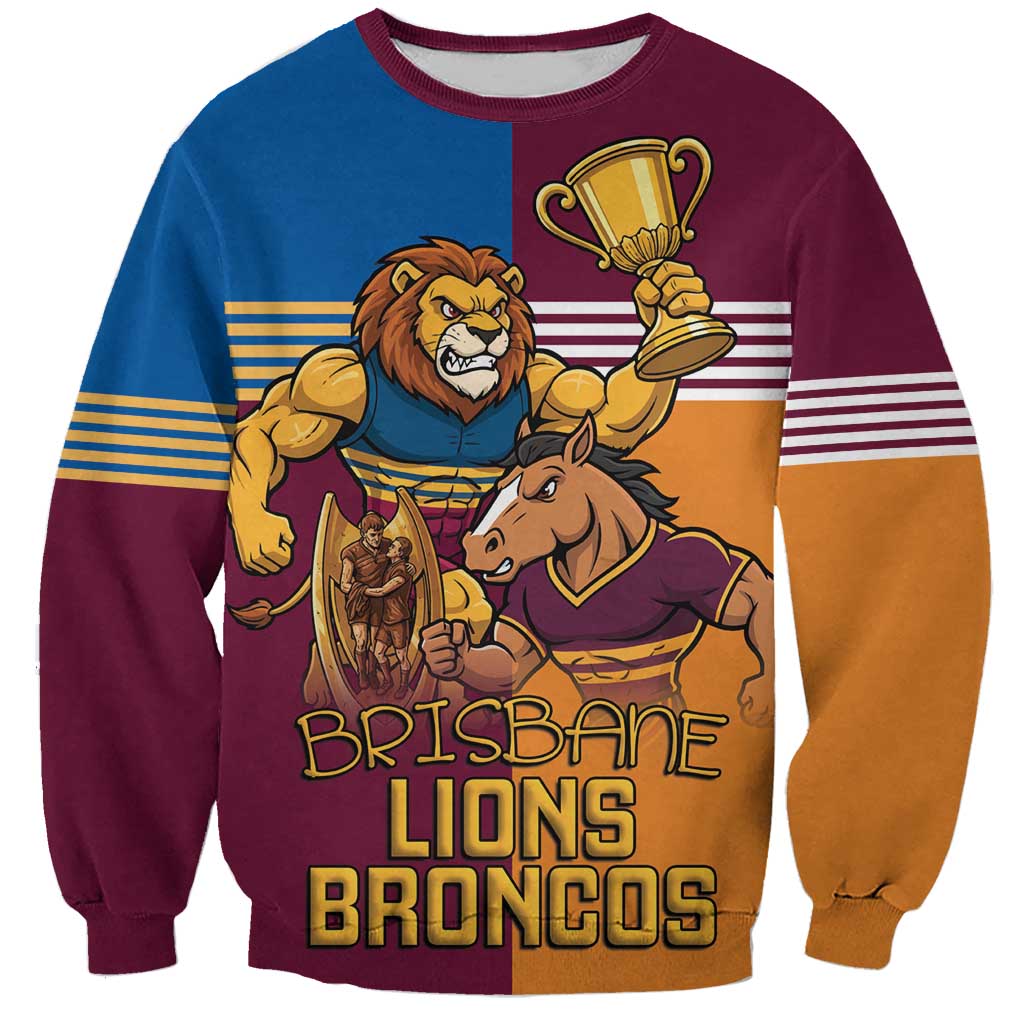 Brisbane Pride Lions and Broncos Sweatshirt - Aussie Hoodie