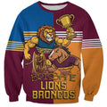 Brisbane Pride Lions and Broncos Sweatshirt - Aussie Hoodie