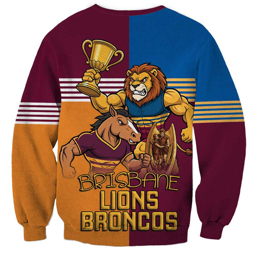 Brisbane Pride Lions and Broncos Sweatshirt - Aussie Hoodie