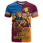 Brisbane Pride Lions and Broncos T Shirt - Aussie Hoodie