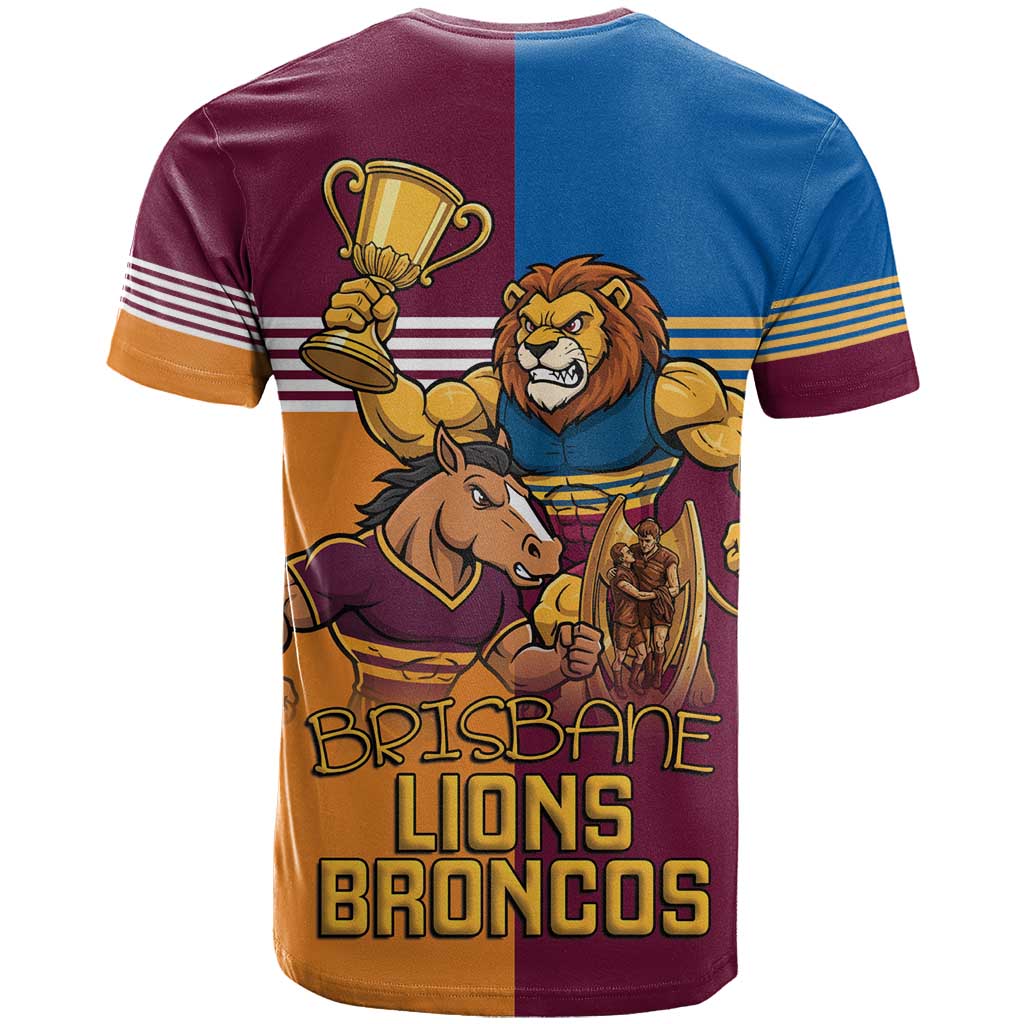 Brisbane Pride Lions and Broncos T Shirt - Aussie Hoodie