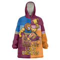 Brisbane Pride Lions and Broncos Wearable Blanket Hoodie - Aussie Hoodie
