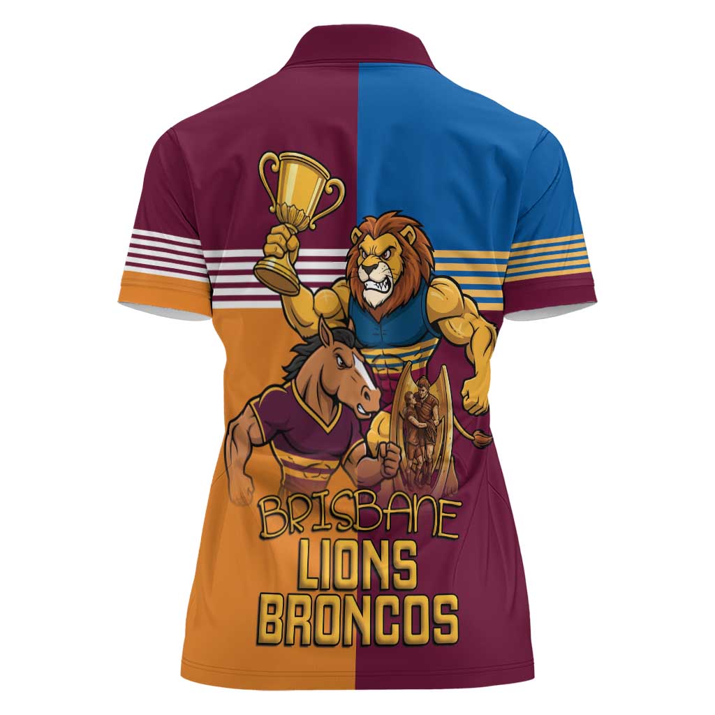 Brisbane Pride Lions and Broncos Women Polo Shirt - Aussie Hoodie