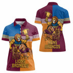 Brisbane Pride Lions and Broncos Women Polo Shirt - Aussie Hoodie