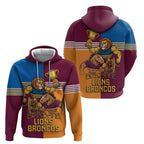 Brisbane Pride Lions and Broncos Zip Hoodie - Aussie Hoodie