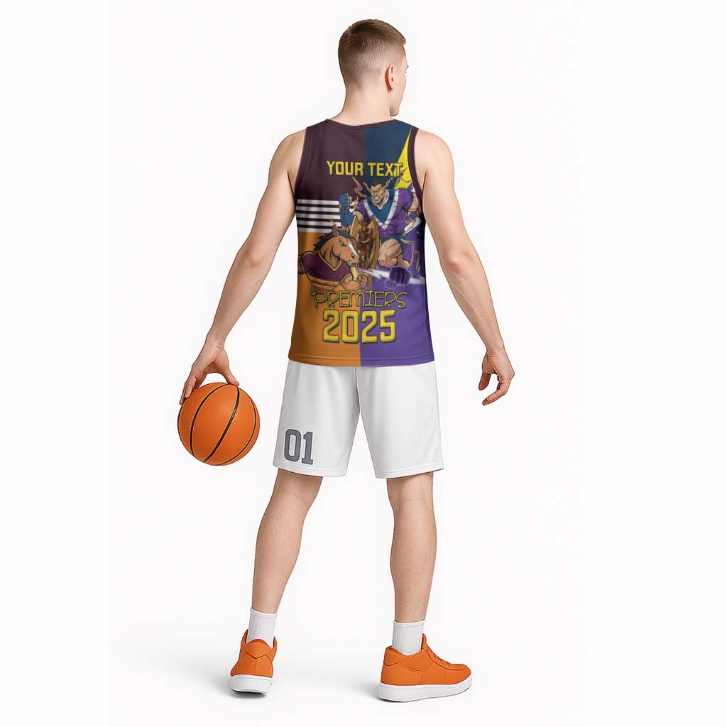 Personalised Rugby Storm vs Broncos Basketball Jersey Clash for the Crown - Aussie Hoodie