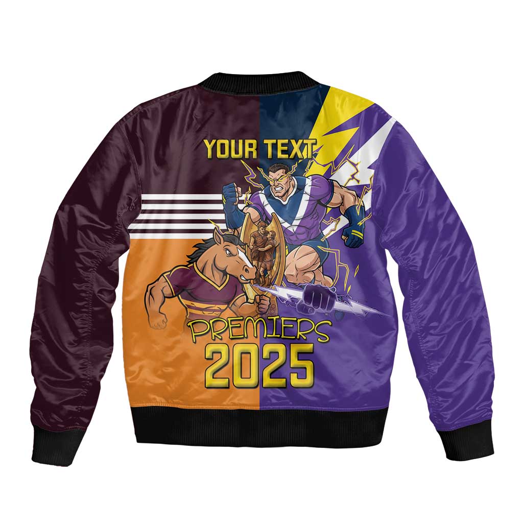 Personalised Rugby Storm vs Broncos Bomber Jacket Clash for the Crown - Aussie Hoodie