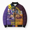Personalised Rugby Storm vs Broncos Bomber Puffer Jacket Clash for the Crown - Aussie Hoodie