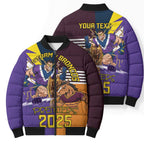 Personalised Rugby Storm vs Broncos Bomber Puffer Jacket Clash for the Crown - Aussie Hoodie