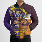 Personalised Rugby Storm vs Broncos Bomber Puffer Jacket Clash for the Crown - Aussie Hoodie