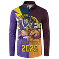 Personalised Rugby Storm vs Broncos Button Sweatshirt Clash for the Crown - Aussie Hoodie