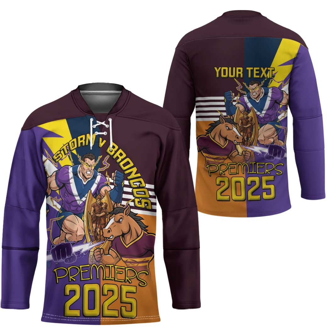 Personalised Rugby Storm vs Broncos Hockey Jersey Clash for the Crown - Aussie Hoodie