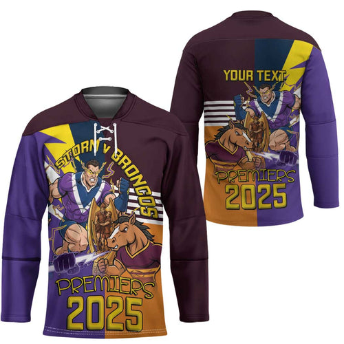 Personalised Rugby Storm vs Broncos Hockey Jersey Clash for the Crown - Aussie Hoodie