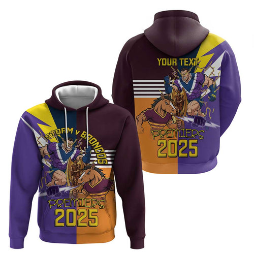 Personalised Rugby Storm vs Broncos Hoodie Clash for the Crown - Aussie Hoodie