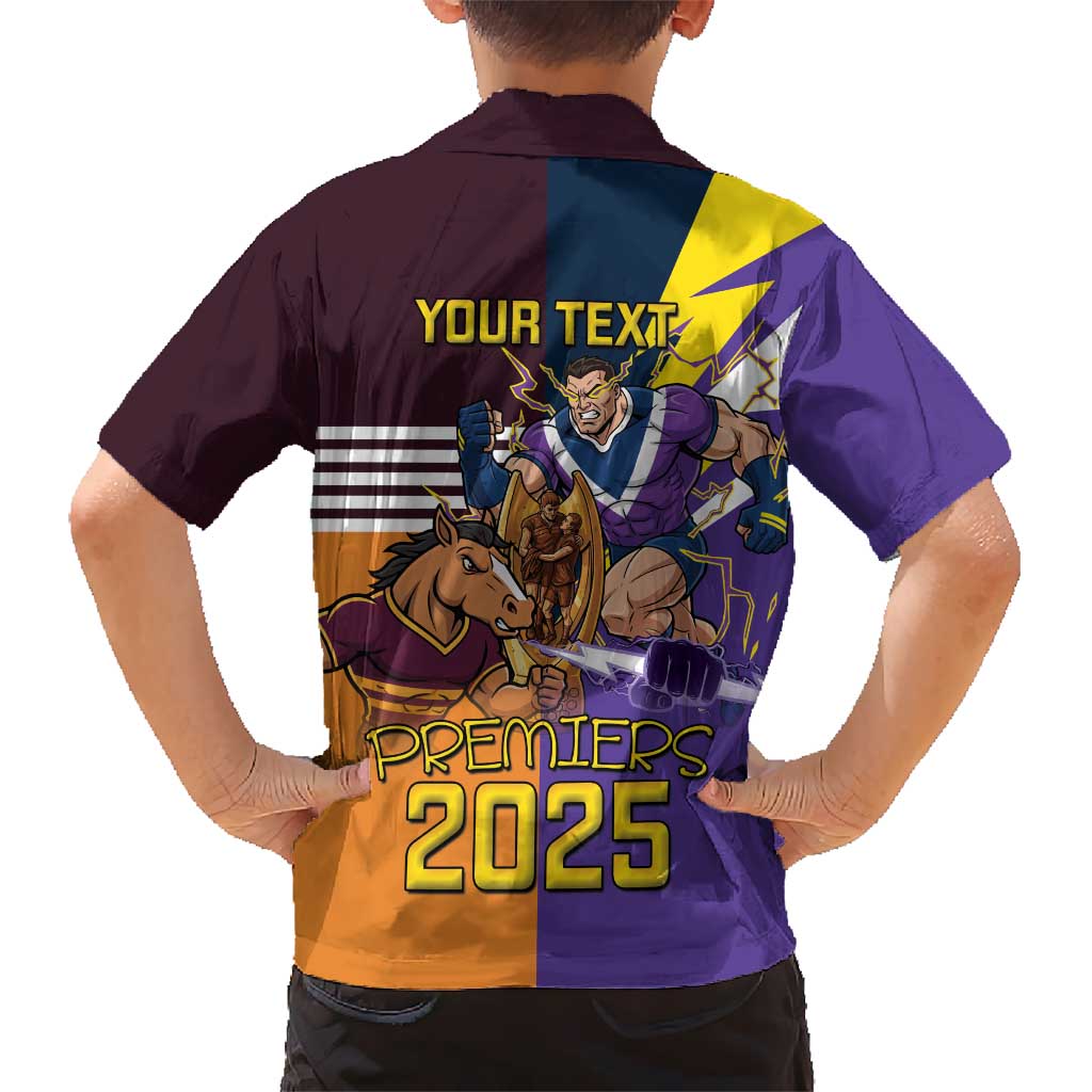 Personalised Rugby Storm vs Broncos Kid Hawaiian Shirt Clash for the Crown - Aussie Hoodie