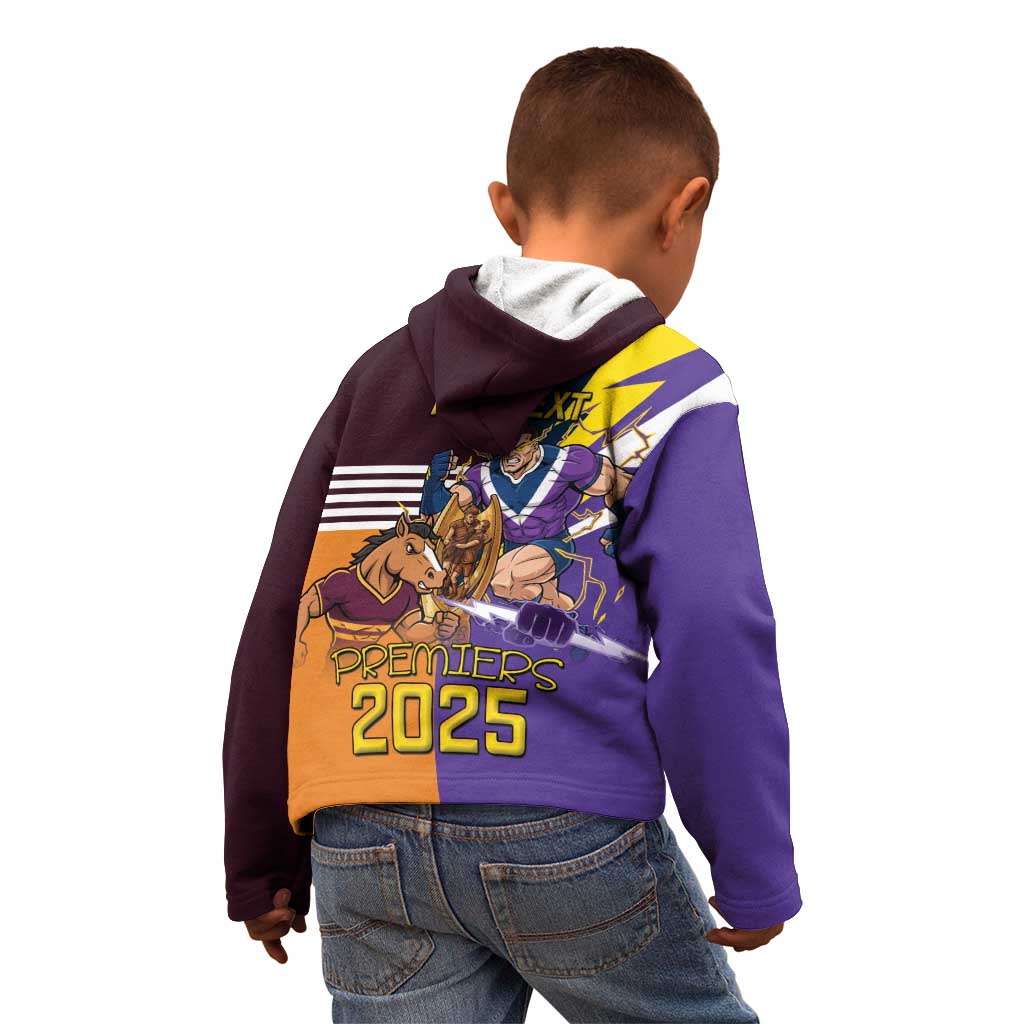 Personalised Rugby Storm vs Broncos Kid Hoodie Clash for the Crown - Aussie Hoodie