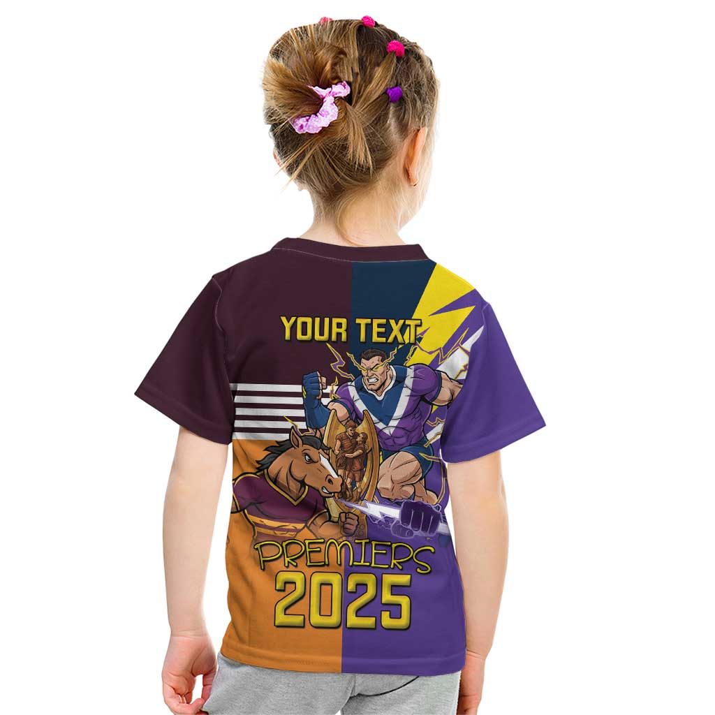 Personalised Rugby Storm vs Broncos Kid T Shirt Clash for the Crown - Aussie Hoodie