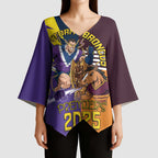 Personalised Rugby Storm vs Broncos Kimono Sleeve Blouse Clash for the Crown - Aussie Hoodie
