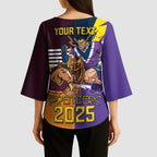 Personalised Rugby Storm vs Broncos Kimono Sleeve Blouse Clash for the Crown - Aussie Hoodie