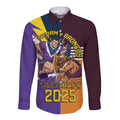 Personalised Rugby Storm vs Broncos Long Sleeve Button Shirt Clash for the Crown - Aussie Hoodie