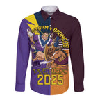 Personalised Rugby Storm vs Broncos Long Sleeve Button Shirt Clash for the Crown - Aussie Hoodie