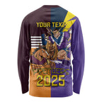 Personalised Rugby Storm vs Broncos Long Sleeve Shirt Clash for the Crown - Aussie Hoodie