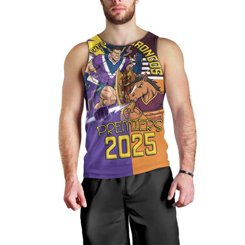 Personalised Rugby Storm vs Broncos Men Tank Top Clash for the Crown - Aussie Hoodie