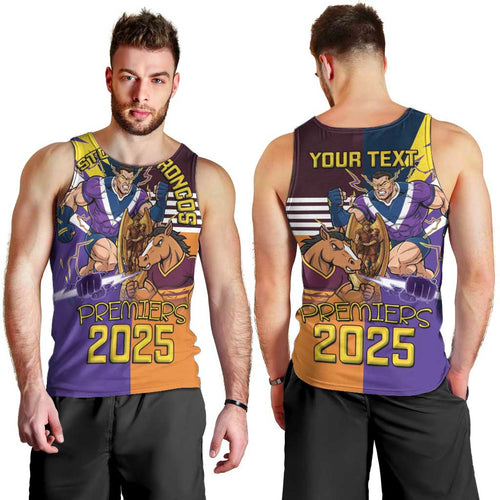 Personalised Rugby Storm vs Broncos Men Tank Top Clash for the Crown - Aussie Hoodie