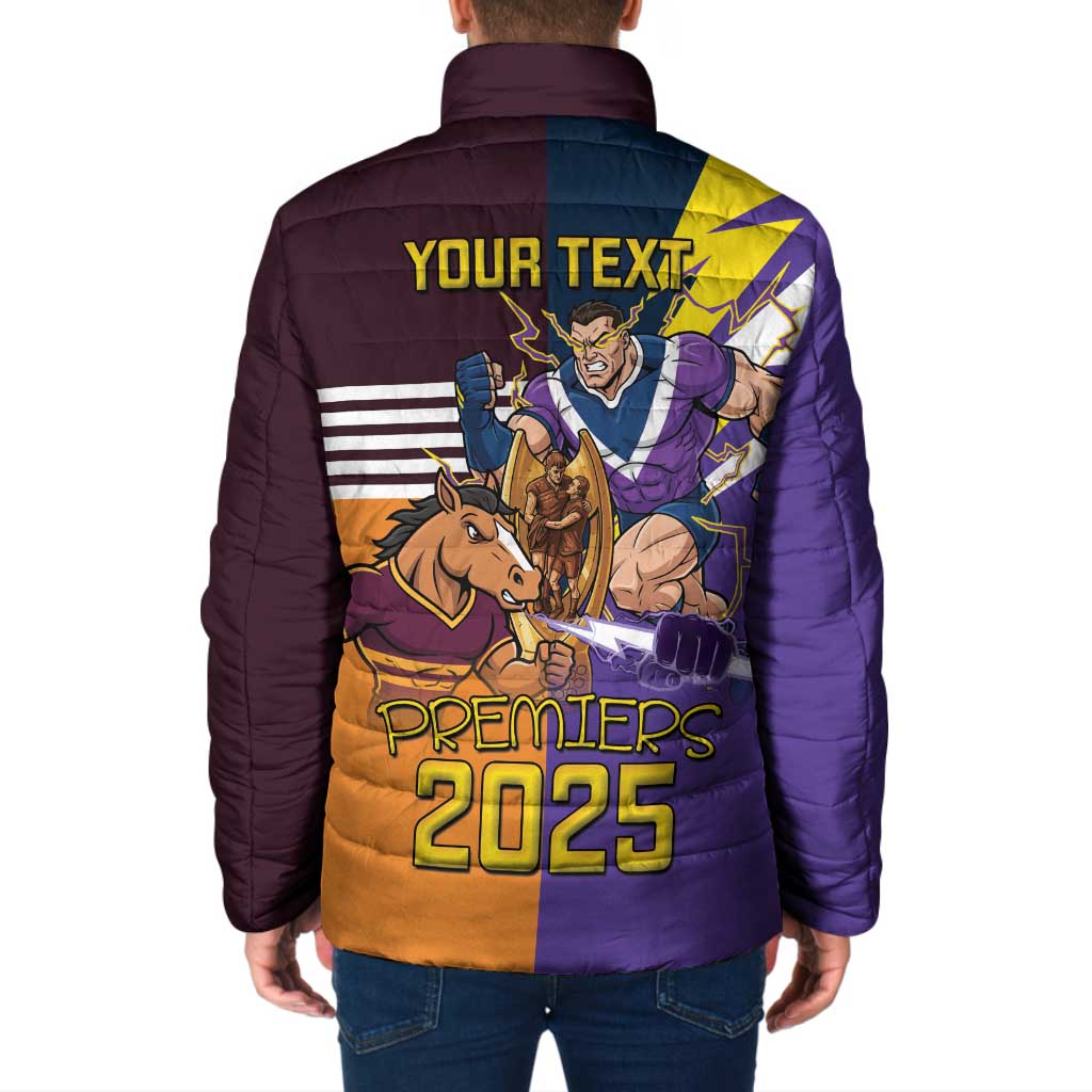 Personalised Rugby Storm vs Broncos Padded Jacket Clash for the Crown - Aussie Hoodie