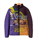 Personalised Rugby Storm vs Broncos Padded Jacket Clash for the Crown - Aussie Hoodie
