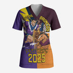 Personalised Rugby Storm vs Broncos Scrub Top Clash for the Crown - Aussie Hoodie